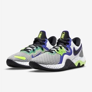 Nike Renew Elevate II 2 White Volt Indigo Men Basketball Shoes CW3406-101